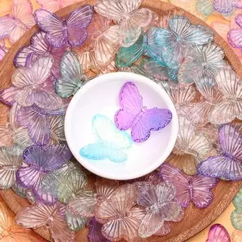 500 г/пакет, прозрачные большие ожерелья, маркировка ювелирных изделий, бусины-бабочки, сделай сам, материалы ручной работы для серег, акрил