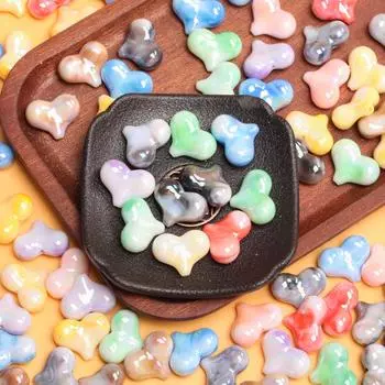 500 г/пакет, ювелирные аксессуары, материалы из бисера, двухцветные акриловые молочные конфеты, ослепительные персиковые бусины, браслет, ожерелье, сделай сам, УФ-креатив