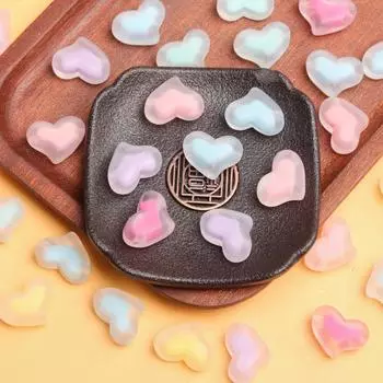 500 г прозрачные/матовые бусины в виде тыквы/персикового сердца для изготовления ювелирных изделий, акриловые материалы ручной работы, подвески «сделай сам» Pumpkin/Transparent Multicolor