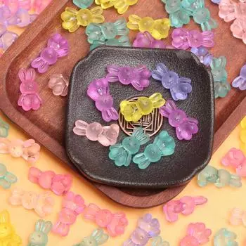 500 г свободные бусины «сделай сам» для изготовления ювелирных изделий «Кролик Медведь AB» Rabbit2