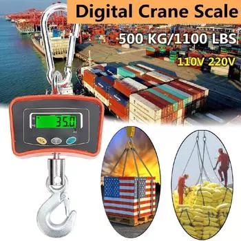500 кг/1100 фунтов цифровые крановые весы сверхмощные промышленные подвесные весы ЖК-весы высокоточные высокоточные весы