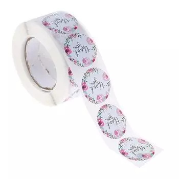 500 Labels/Roll Thank You Sticker Seal Labes Flower Stationery Sticker
