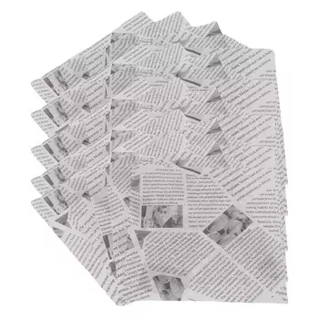 500 листов оберточной бумаги для сэндвичей, жиронепроницаемая, антипригарная, вкладыш для корзин для еды для жарки, выпечки продуктов Newspaper Printing