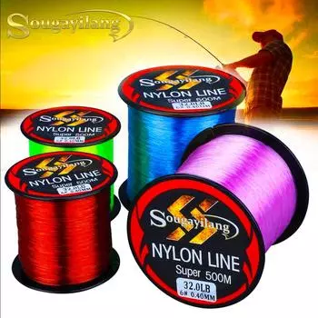 500 м нейлоновая леска 4 нити леска 11,0-36,3 фунтов мультифиламентная леска гладкая 0.33mm-23LB зелёный