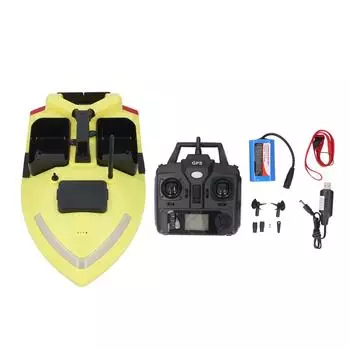 500 м радиоуправляемая лодка для приманки с ночным светом GPS автоматический возврат двойной мотор 12000 мАч перезаряжаемый автоматический круиз