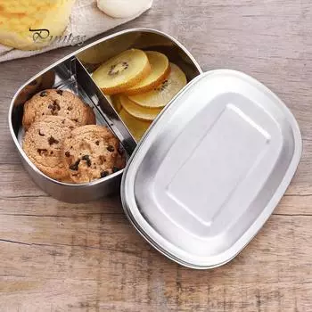 500 мл 1/2/3 сетка нержавеющая сталь портативный пищевой контейнер студенческий ланч-бокс Bento Single Grid