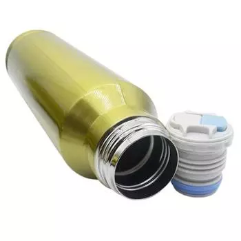 500 мл/1 л Мужская спортивная бутылка для воды герметичная двухслойная вакуумная чашка для воды из нержавеющей стали портативный изолированный стакан для путешествий на день рождения отца 500ML золотистый