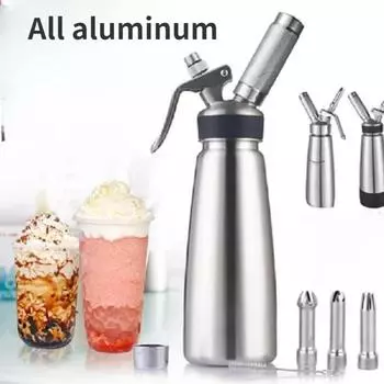 500 мл алюминиевый сплав миксер для сливок пистолет для украшения торта сифон десерт инструмент для выпечки кофе украшение торта инструмент для украшения