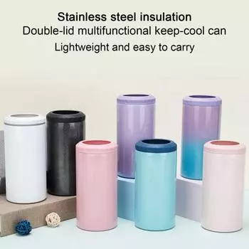 500 мл банка-кулер универсальная изолированная кружка из нержавеющей стали легкая эффективная банка для напитков охладитель для дома и улицы 500ML чёрный