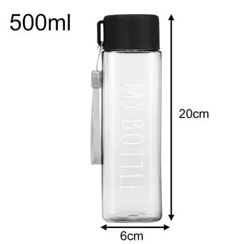 500 мл Большая емкость для спортивной воды, женская и мужская, простая стильная переносная пластиковая бутылка для воды, чашка для кофе и сока, бутылка для воды зелёный