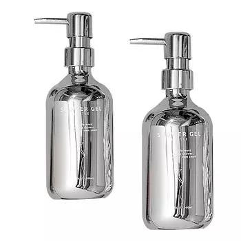 500 мл бутылка для шампуня гальванизированный полипропиленовый прессованный тип лосьон пустая бутылка гель для душа в ванной большой емкости дозатор мыла as the picture