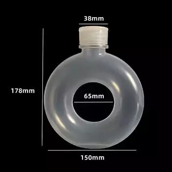 500 мл бутылка для воды с пончиками для детей, мультяшная силиконовая портативная круглая чашка для путешествий, портативная пластиковая чашка с защитой от падения, детский подарок прозрачный