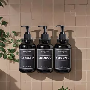 500 мл держатель для бутылок с гелем для душа, регулируемый держатель для бутылок с шампунем, дозатор мыла для рук с этикеткой, настенный, с перфорацией Type 1