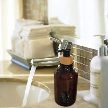 500 мл дозатор для мыла пустой многоразовый темно-коричневый насос ручной гель для душа бутылка для отеля темно-коричневого