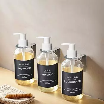 500 мл дозатор для мыла в ванной комнате многоразовый шампунь гель для тела кондиционер бутылка контейнер для хранения жидкости украшение Type 5