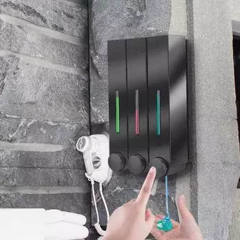 500 мл дозатор мыла настенный дозатор мыла для душа дозатор геля для моющего средства для аксессуаров для ванной комнаты чёрный