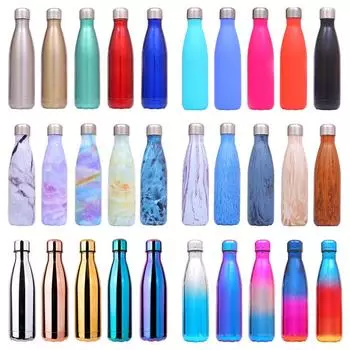 500 мл Двойные стенки изолированные вакуумные бутылки из нержавеющей стали 304 бутылка колы сохраняют тепло и холод для тренировки бутылка подарочный стакан