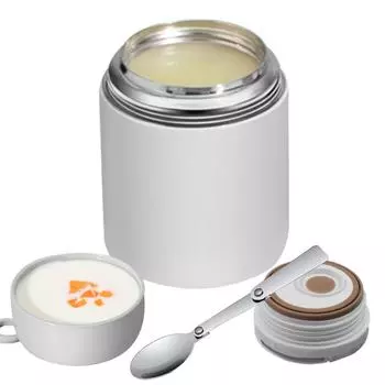 500 мл фляга для супа с вакуумной изоляцией, герметичная банка для еды из нержавеющей стали 316, контейнер для обеда для школы grey