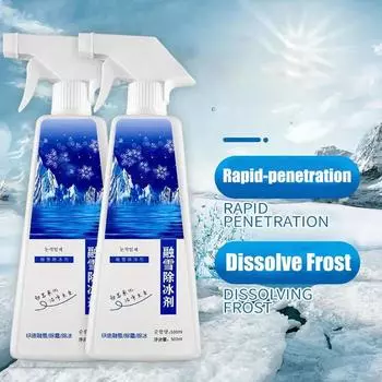 500 мл Ice Off Windshield Spray Противообледенительный спрей для лобового стекла Средство для удаления льда Тающий спрей для мебели Стекла Фары заднего вида CHINA