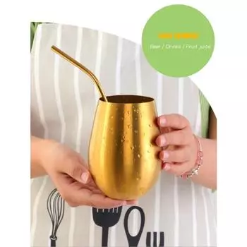 500 мл из нержавеющей стали, чашка для пива, вина, розовое золото, пивной стакан, стакан для коктейля, сока, молока, металлическая кружка для питья для бара, уличная посуда для напитков 401-500ml
