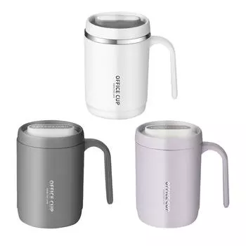 500 мл изоляционная кофейная кружка из нержавеющей стали, соломенная, чай с молоком, кофейная чашка, герметичная посуда для напитков, Рождественский подарок для домашнего офиса, спорта фиолетовый