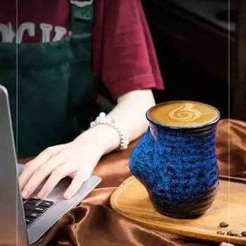 500 мл креативная керамическая кофейная чашка, обожженная в печи, керамика, симпатичные чайные чашки, чашка для кунг-фу, оптовая продажа