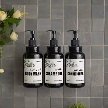 500 мл многоразовый дозатор для мыла, флакон для лосьона, многоразовый флакон с этикетками / держатель для шампуня/кондиционера/геля для душа Type 1