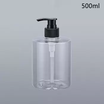 500 мл многоразовый флакон для лосьона, контейнер для жидкости, дезинфицирующее средство для рук, гель для душа, пластиковые пенопластовые флаконы с насосом, пустая бутылка с широким горлом чёрный