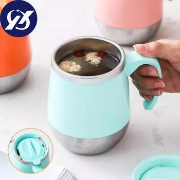 500 мл отличное противоскользящее пищевое силиконовое кольцо, стильная портативная термокружка, чашка, кухонные принадлежности розовый