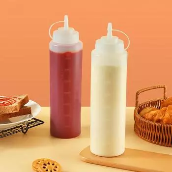 500 мл пластиковая бутылка для соуса с острым горлышком, изготовленная из экологически чистых материалов, чистая, пыленепроницаемая, для приправ