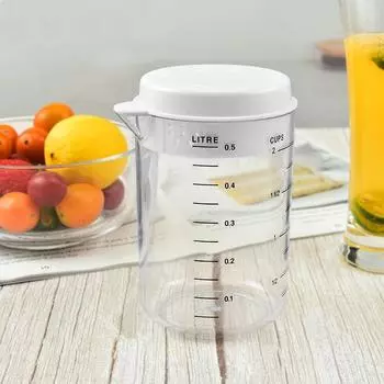 500 мл пластиковый прозрачный мерный стакан, кувшин с крышкой, контейнер для жидкости, мерные чашки, кухонные принадлежности для выпечки, выпечки