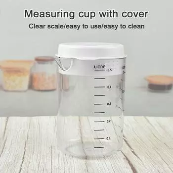 500 мл пластиковый прозрачный мерный стаканчик кувшин с крышкой контейнер для жидкости мерные стаканчики для кухни выпечка чайник бутылки 500ml