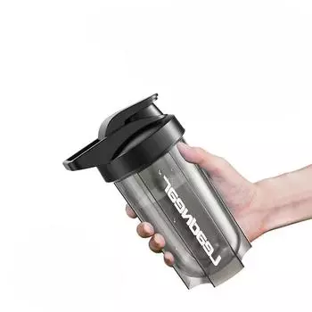 500 мл портативный молочный коктейль протеиновый порошок смешивание чашка фитнес питьевая бутылка для спортзала бутылки для коктейлей герметичные спортивные бутылки для воды 500ml белый