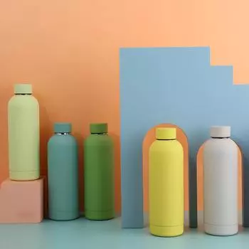 500 мл портативный термос из нержавеющей стали для холодной и горячей воды с маленьким горлышком, изолированный стакан для чайника в спортзале, утолщенная двойная чашка для воды 500ml