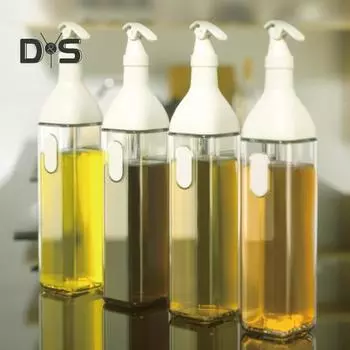 500 мл прозрачная стеклянная бутылка для масла, герметичная бутылка для хранения приправ, масло для приготовления приправ, банка для соевого соуса, кастрюля для уксуса, диспенсер 500ML белый