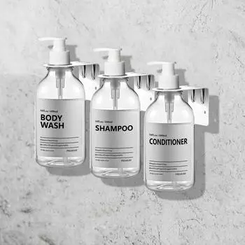 500 мл Прозрачный дозатор шампуня и кондиционера для настенного крепления бутылки мыла для душа с этикетками сменные дозаторы для геля для душа для ванной комнаты кухни type 5