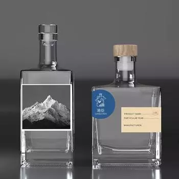 500 мл прозрачный графин для виски квадратной формы, бутылка для спиртного, ликера, шотландского, бурбона, подарки для мужчин, ему, парню