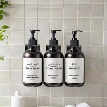 500 мл шампунь для душа кондиционер для душа дозатор бутылка настенный декор для ванной комнаты фермерский дом пластиковая бутылка для мыла Type 1
