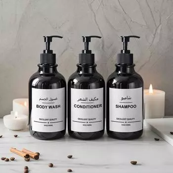 500 мл шампунь для душа кондиционер для душа дозатор бутылка настенный декор для ванной комнаты фермерский дом пластиковая бутылка для мыла Type 5