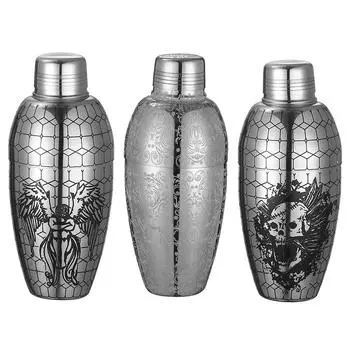 500 мл шейкер для коктейлей 3 шт. винтажный шейкер для бара барные принадлежности серебряный