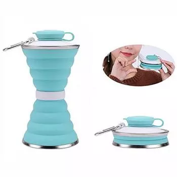 500 мл силиконовая складная бутылка для воды, дорожная чашка, телескопическая чашка для питья, телескопическая чашка для питья, спорт на открытом воздухе, дорожная домашняя бутылка