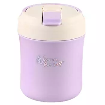 500 мл термобутылка пищевого класса большой емкости с защитой от протечек с буквенным принтом изолированная чашка для воды хозяйственные принадлежности фиолетовый