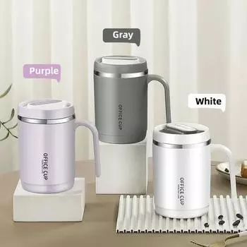 500 мл термоизоляционная кофейная чашка PP/304 нержавеющая сталь внутренний вкладыш портативная большая емкость студенческая кружка для воды с герметичной крышкой 500ml