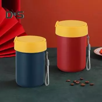 500 мл термос для супа с крышкой-пряжкой вакуумная банка для еды герметичный широкий горлышко нержавеющая сталь контейнер для обеда для горячей еды 500ML зелёный