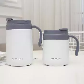 500 мл термос из нержавеющей стали изолированная кружка для путешествий чай кофе термокружка с крышкой 500ml белый