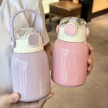 500 мл термос из нержавеющей стали, портативная термокружка для кофе, термос, изолированная бутылка для воды, сохраняющая горячую и холодную вакуумную чашку 500ml