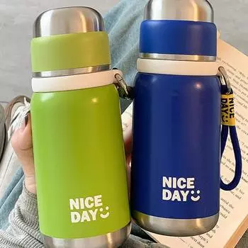 500 мл термос, кофейные чашки, путешествия, кемпинг, портативная герметичная бутылка для воды, бутылка для воды из нержавеющей стали 316 500ml белый