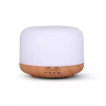 500 мл USB Wood Grain Aroma Diffuser увлажнитель воздуха с цветной ночной подсветкой, портативный увлажнитель воздуха с прохладным паром для домашней спальни