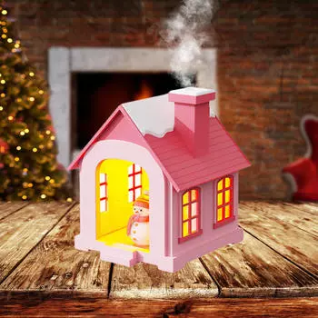 500 мл увлажнитель воздуха персональный настольный снеговик домик декор портативный для детей розовый