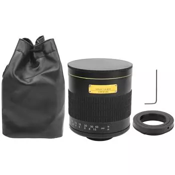 500 мм F6.3 ультра телеобъектив с зеркальным объективом и ручной фокусировкой, подходит для зеркальных камер Canon EF, черный чёрный